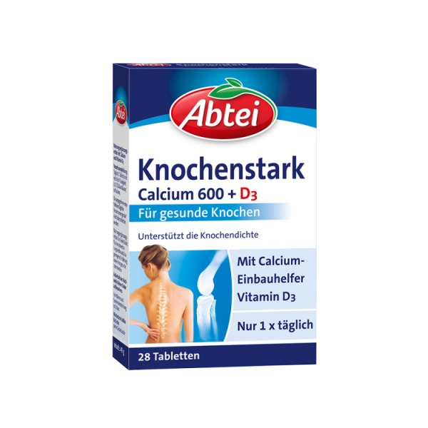 Abtei Knochenstark Calcium 600+D3 Tablet 28 St