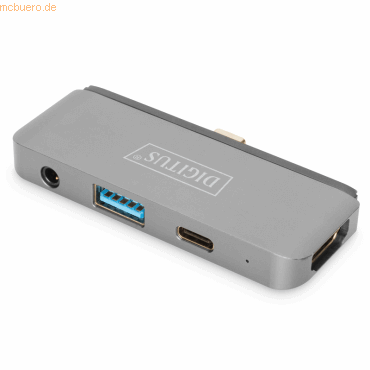 Assmann DIGITUS USB-C Tablet Dock, 4K/30Hz HDMI/ USB-A/PD/Audio 3.5mm