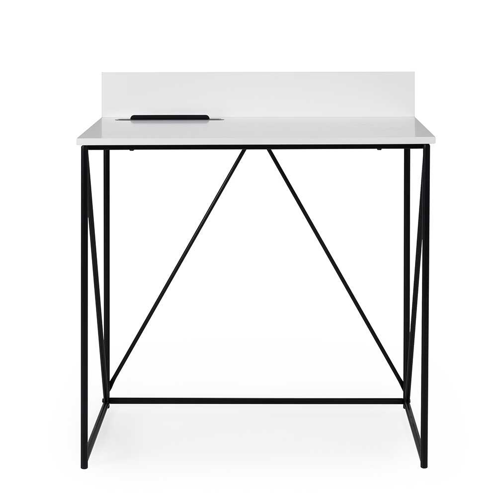 Design Schreibtisch mit Tablet Halterung Schwarz und Weiß