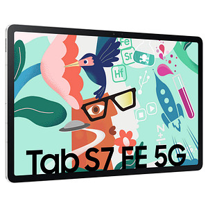 SAMSUNG Galaxy Tab S7 FE 5G Tablet 31,5 cm (12,4 Zoll) 64 GB mystik silber