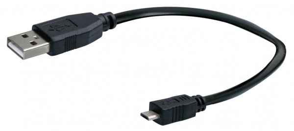 Schwaiger Micro USB Sync & Ladekabel 15cm, schwarz